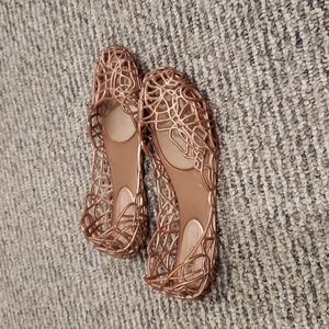 LAST CHANCE - Melissa Campana Jelly Flats (Rose Gold)